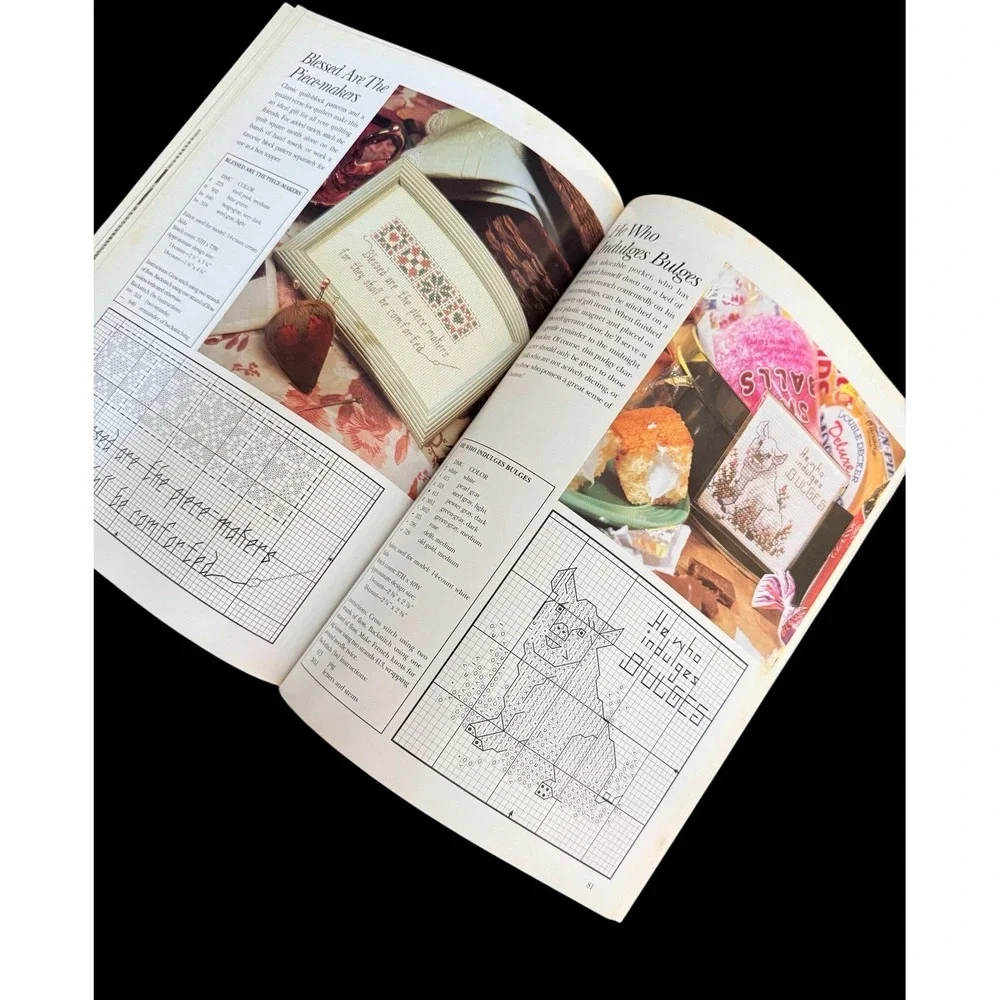 Quick & Easy Cross Stitch Gifts Pattern‎ Book Floral Country Designs Craft DYI